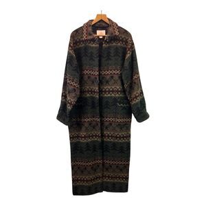 Vintage P.L. Greene’s American Made Wool Blend Southwestern Blanket Coat Size M